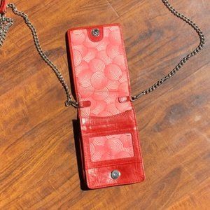 The Hobo original Red wallet crossbody